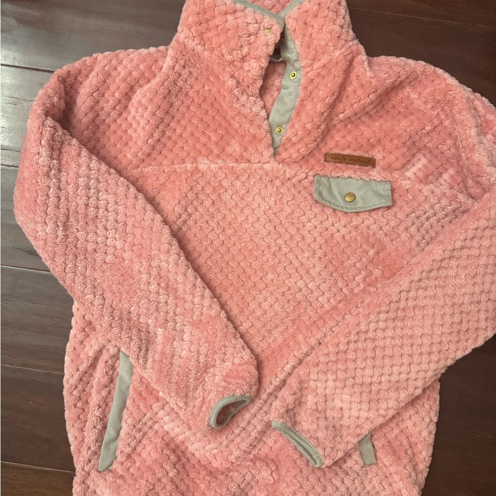 Simply Southern Pink Quilted Fleece Jacket